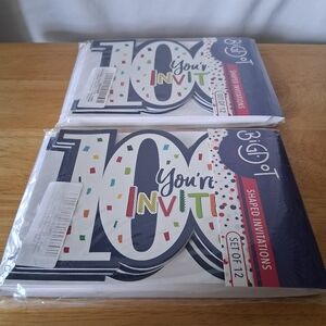 100th Birthday Invitations - Colorful Confetti Design